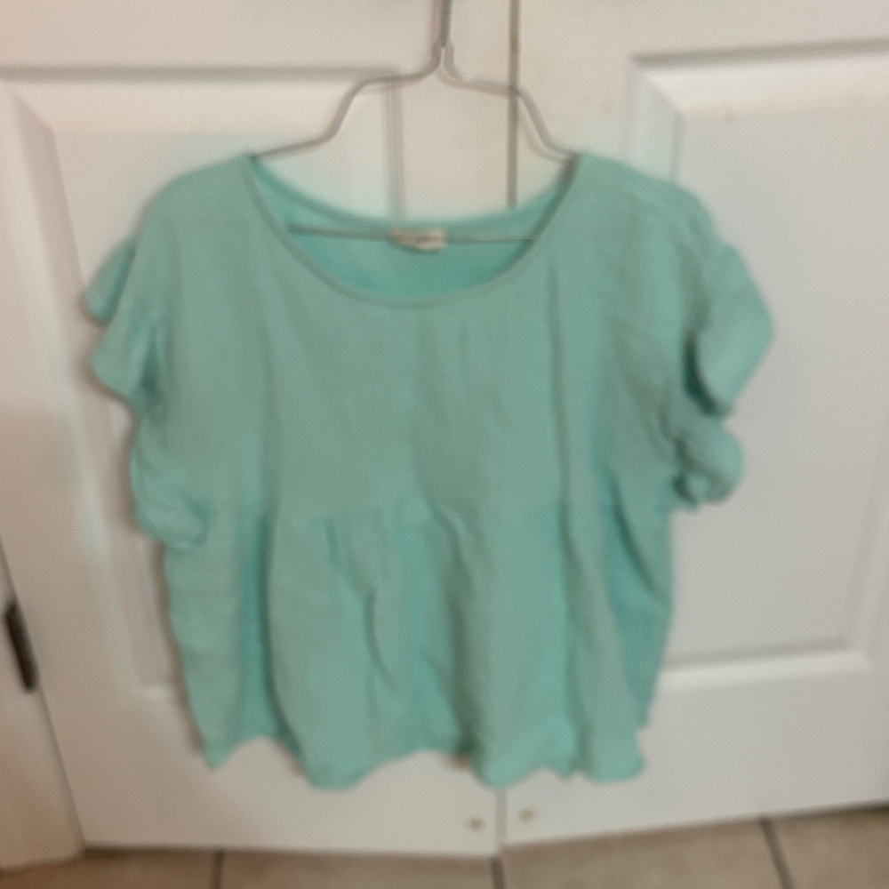 Light Teal Baby doll top Bibi